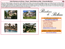 Tablet Screenshot of hotel-royan-rohan.bernezac.com